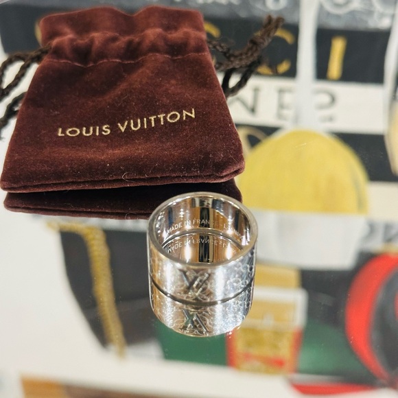 🔥 LOUIS VUITTON RING MONOGRAM Size 10 w/Dust Bag - Picture 13 of 15